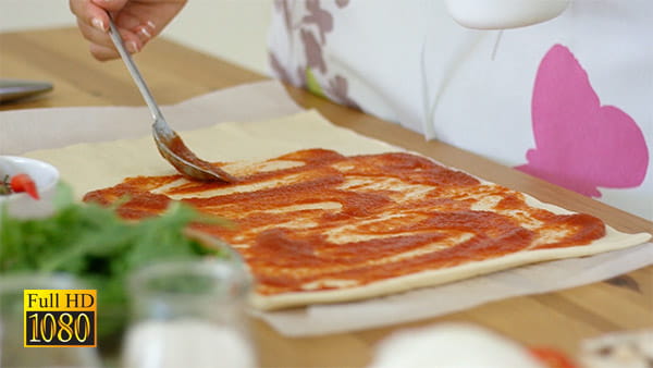 فوتیج ویدیویی پیتزا و فست فود