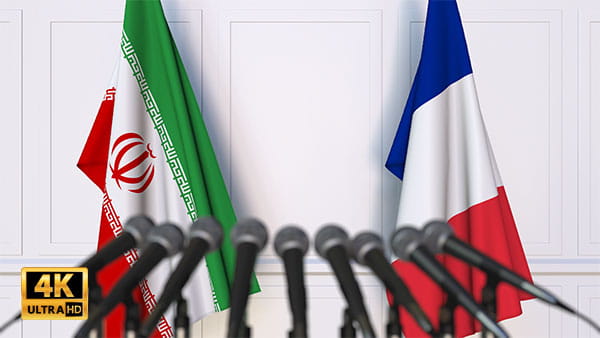 فوتیج ویدیویی مذاکره ایران و فرانسه