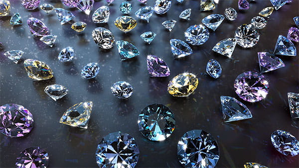 بک گراند ویدیویی الماس براق رنگارنگ