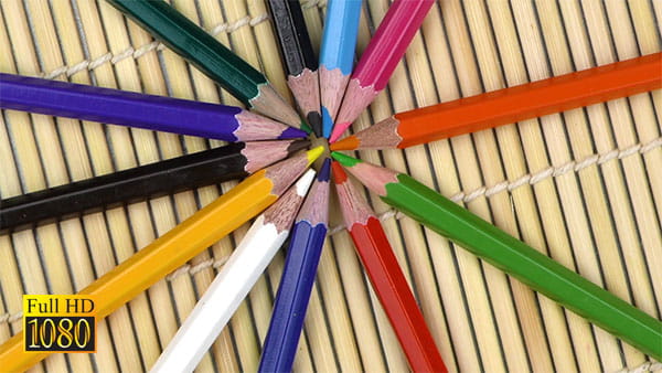 فوتیج ویدیویی مداد رنگی