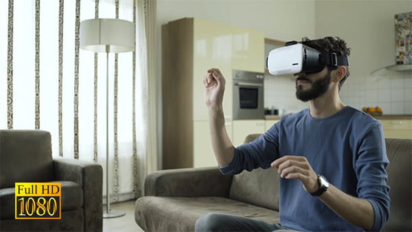 فوتیج ویدیویی عینک سه بعدی واقعیت مجازی