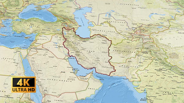فیلم استوک زوم بروی نقشه جغرافیایی ایران