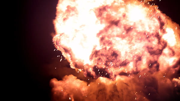 فوتیج ویدیویی انفجار