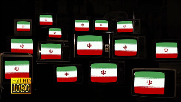فوتیج ویدیویی تلویزیون با نماد ایران