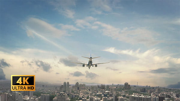 فیلم استوک ورود هواپیما به شهر تهران