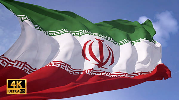 فوتیج ویدیویی اسلوموشن پرچم ایران