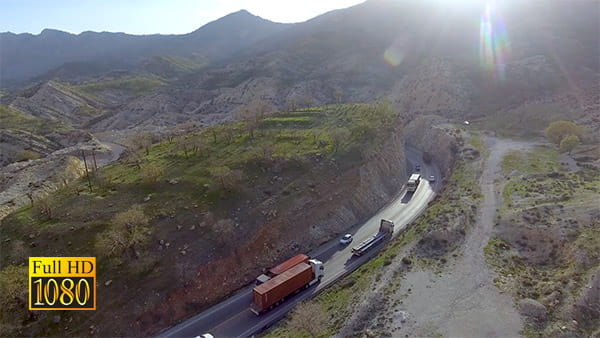 تصویر هوایی از جاده ایران