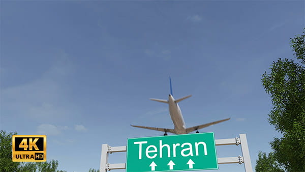 فوتیج ویدیویی ورود هواپیما به تهران
