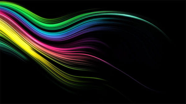 بک گراند ویدیویی خطوط موج دار رنگارنگ