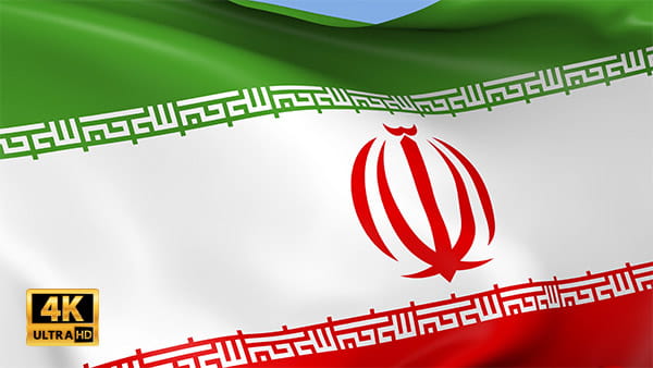 ﻿فوتیج با کیفیت از پرچم جمهوری اسلامی ایران
