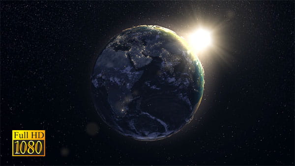﻿فوتیج ویدیویی چرخش زمین به دور خورشید