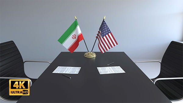 فوتیج ویدیویی میز مذاکره ایران و آمریکا