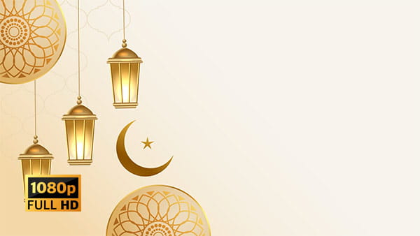 بک گراند ویدیویی نقوش و کادر اسلیمی ماه رمضان