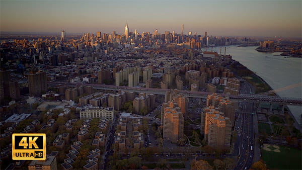 فیلم هوایی از شهر و ساختمان