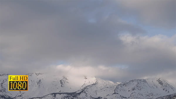 فوتیج ویدیویی تایم لپس کوهستان برف