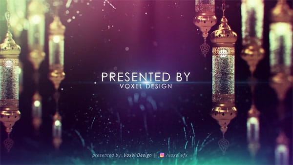 پروژه افترافکت نمایش متن تبلیغاتی ماه رمضان